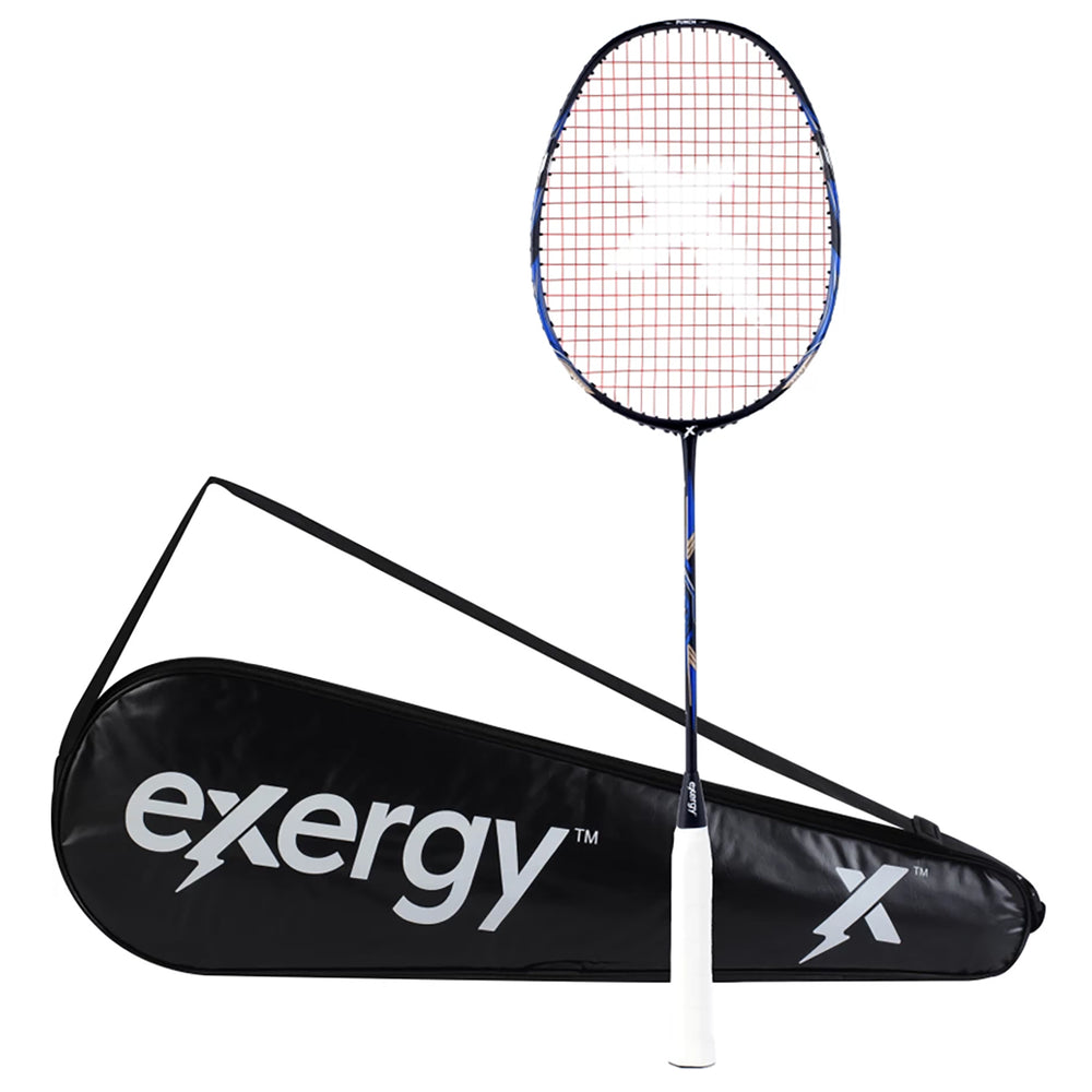 Exergy Punch Badminton Racket - Lightweight 79g, 32 lbs Tension, Pre-Strung with Full Cover - Best Price online Prokicksports.com