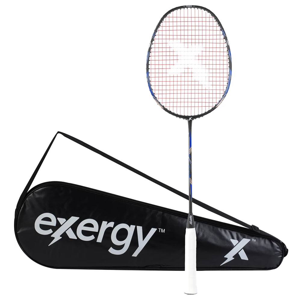 Exergy Punch Badminton Racket - Lightweight 79g, 32 lbs Tension, Pre-Strung with Full Cover - Best Price online Prokicksports.com