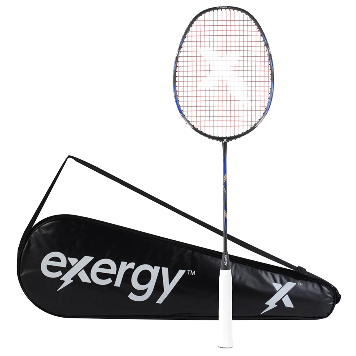 Exergy Punch Badminton Racket - Lightweight 79g, 32 lbs Tension, Pre-Strung with Full Cover - Best Price online Prokicksports.com