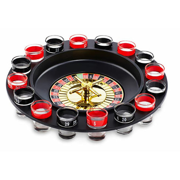 Airavat Drinking Roulette Game Set – Party Shot Glass Roulette Wheel for Adults, Fun Bar Drinking Game with 16 Glasses, Spin & Drink