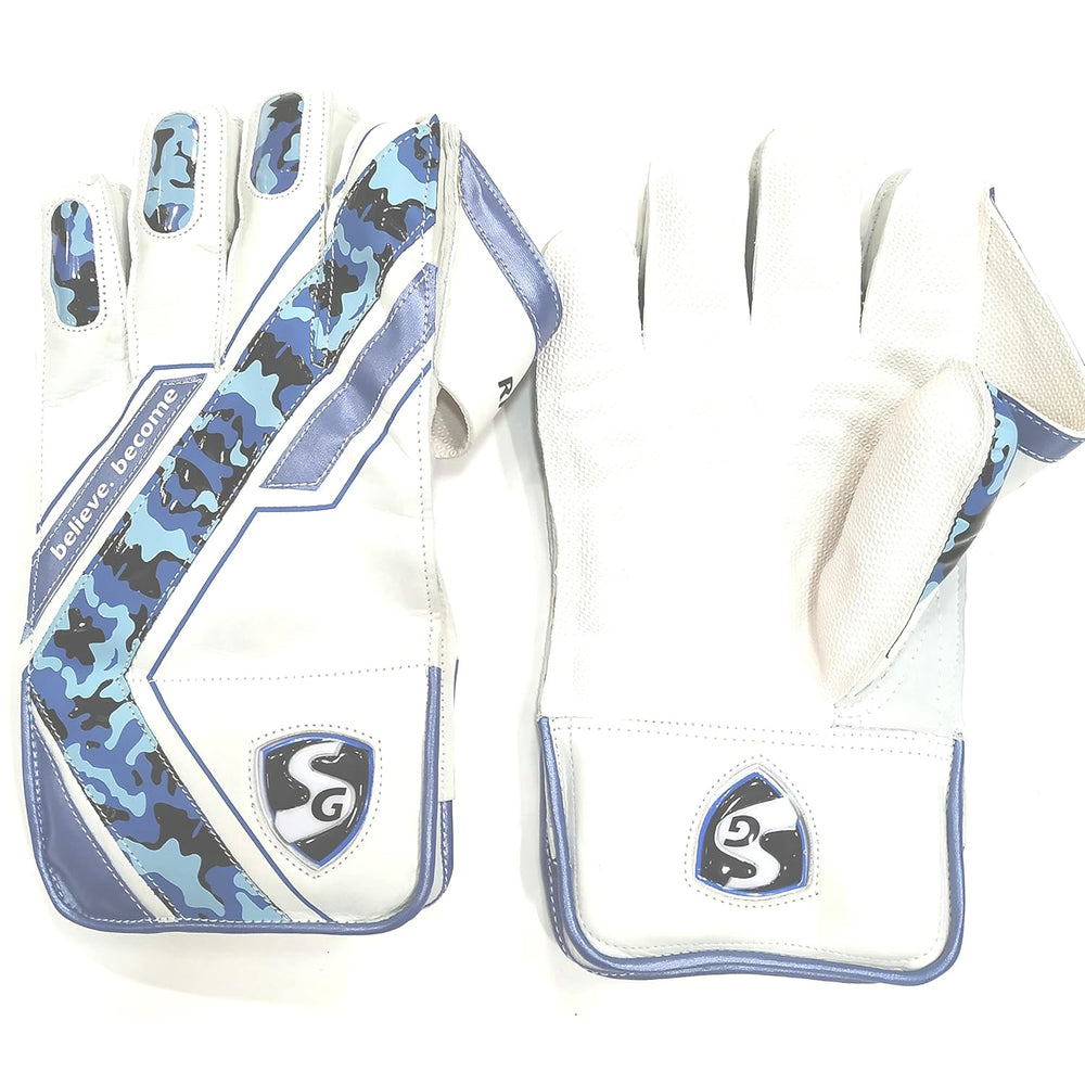 SG RP17 Wicket Keeping Gloves – Premium Leather Palm, Durable Rubberized Grip, Towel Lining & Superior Flexibility for Professional-Level Catching Performance - Best Price online Prokicksports.com