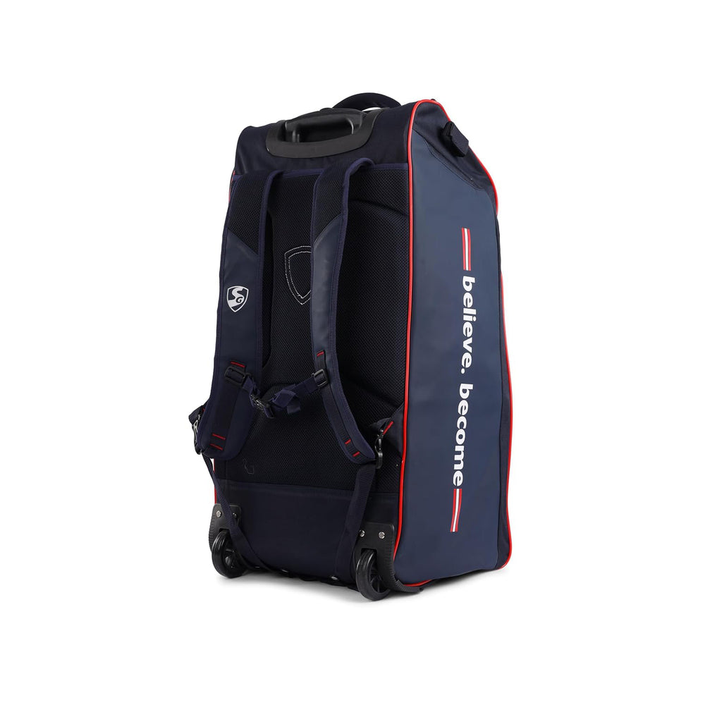 SG RP 2.0 Junior Duffle Trolley Cricket Kitbag – Wheeled Cricket Backpack for Kids with Bat Compartment and Easy Pull Handle for Travel - Best Price online Prokicksports.com