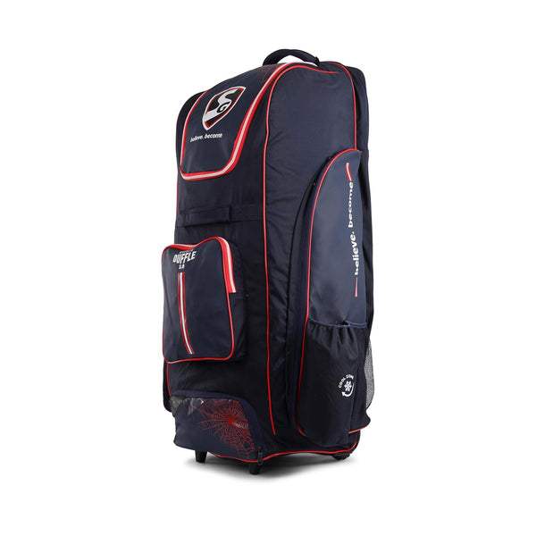 SG RP 2.0 Wheelie Duffle Cricket Kitbag – Large Cricket Kit Bag with Trolley Wheels, Bat Compartment, Shoulder Straps, and Durable Base Design