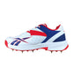 Reebok Not Out Syndicate Cricket Spike Shoe, White/VictorBlue/VictorRed - Best Price online Prokicksports.com