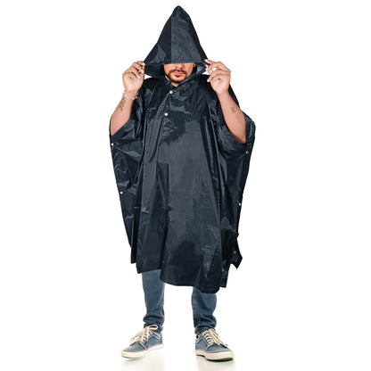 Prokick Polyester PVC Coating Rain Poncho for Men and Women, Free Size - Best Price online Prokicksports.com