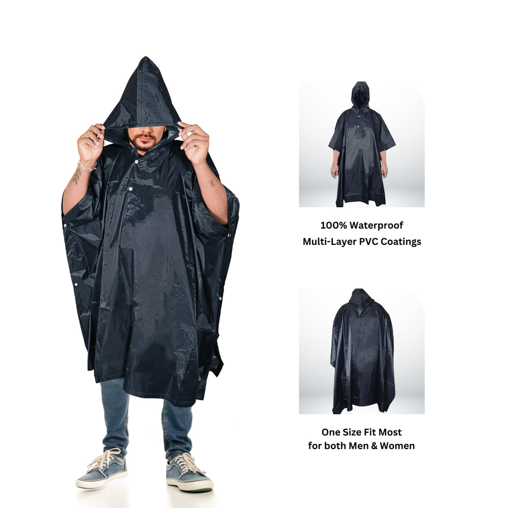 Prokick Polyester PVC Coating Rain Poncho for Men and Women, Free Size - Best Price online Prokicksports.com