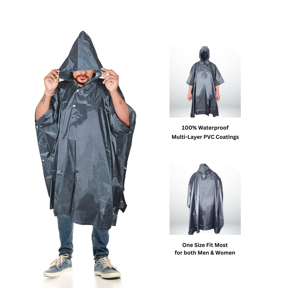 Prokick Polyester PVC Coating Rain Poncho for Men and Women, Free Size - Best Price online Prokicksports.com
