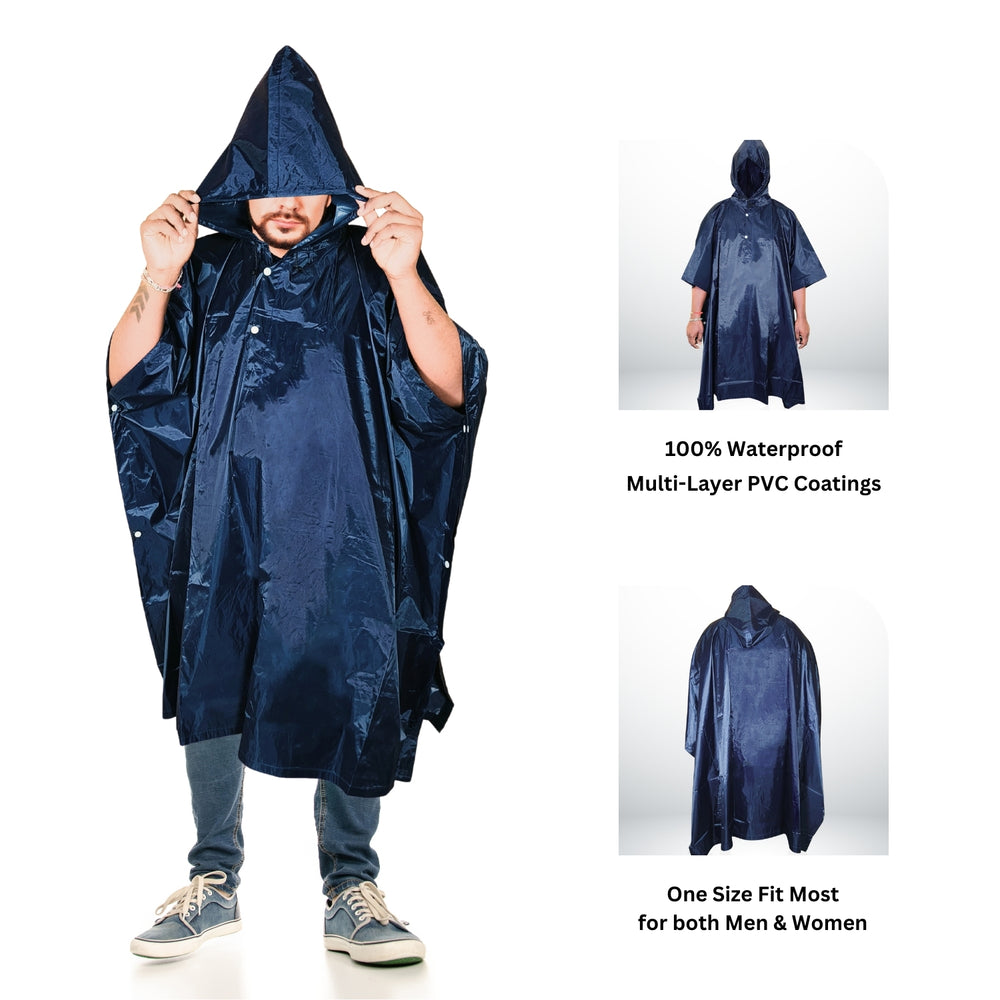 Prokick Polyester PVC Coating Rain Poncho for Men and Women, Free Size - Best Price online Prokicksports.com