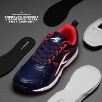 HUNDRED Raze Non-Marking Badminton Shoes | Lightweight Indoor Sports Shoes with X-Cushion, Active Grip Sole & Toe Assist Technology