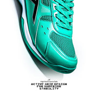 HUNDRED Raze Non-Marking Badminton Shoes | Lightweight Indoor Sports Shoes with X-Cushion, Active Grip Sole & Toe Assist Technology