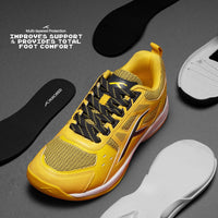HUNDRED Raze Non-Marking Badminton Shoes | Lightweight Indoor Sports Shoes with X-Cushion, Active Grip Sole & Toe Assist Technology