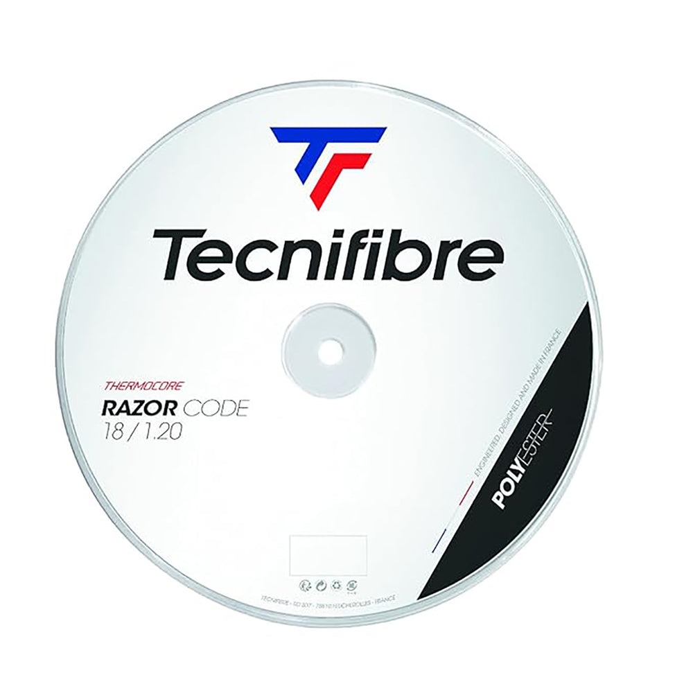 Tecnifibre Black Code 16L Tennis String Reel Black – Spin-Enhancing Pentagonal Polyester String for Power, Control, and Durability in Competitive Performance