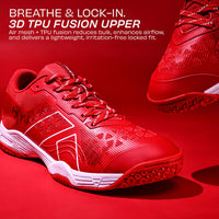 NIVIA Hy Court 3.0 Badminton Shoes – Mesh/TPU Upper, Duofoam Cushion, Non-marking Herringbone Sole | Lightweight Comfort, Secure Fit, For Indoor Court Sports - Best Price online Prokicksports.com