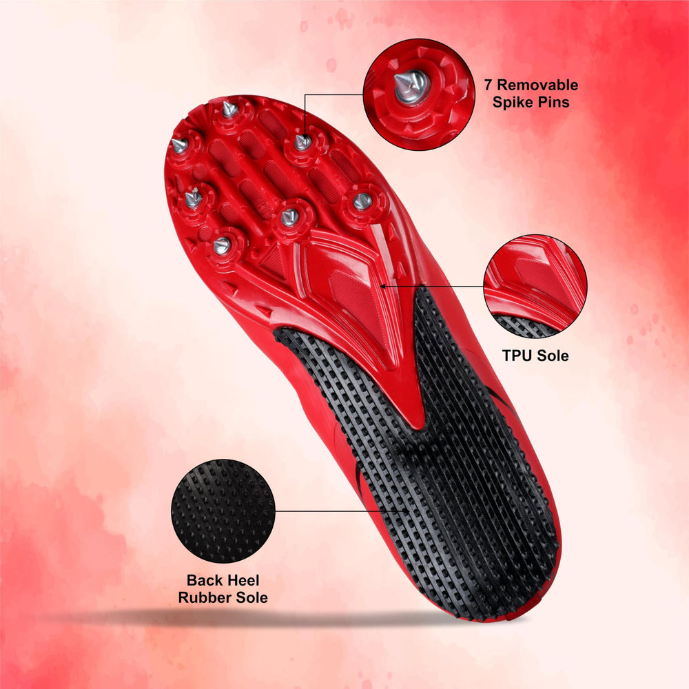 NIVIA Spirit 2.0 Track & Field Shoes | Lightweight Running Shoes with TPU Fusion Upper & Rapid Soleplate Technology - Best Price online Prokicksports.com