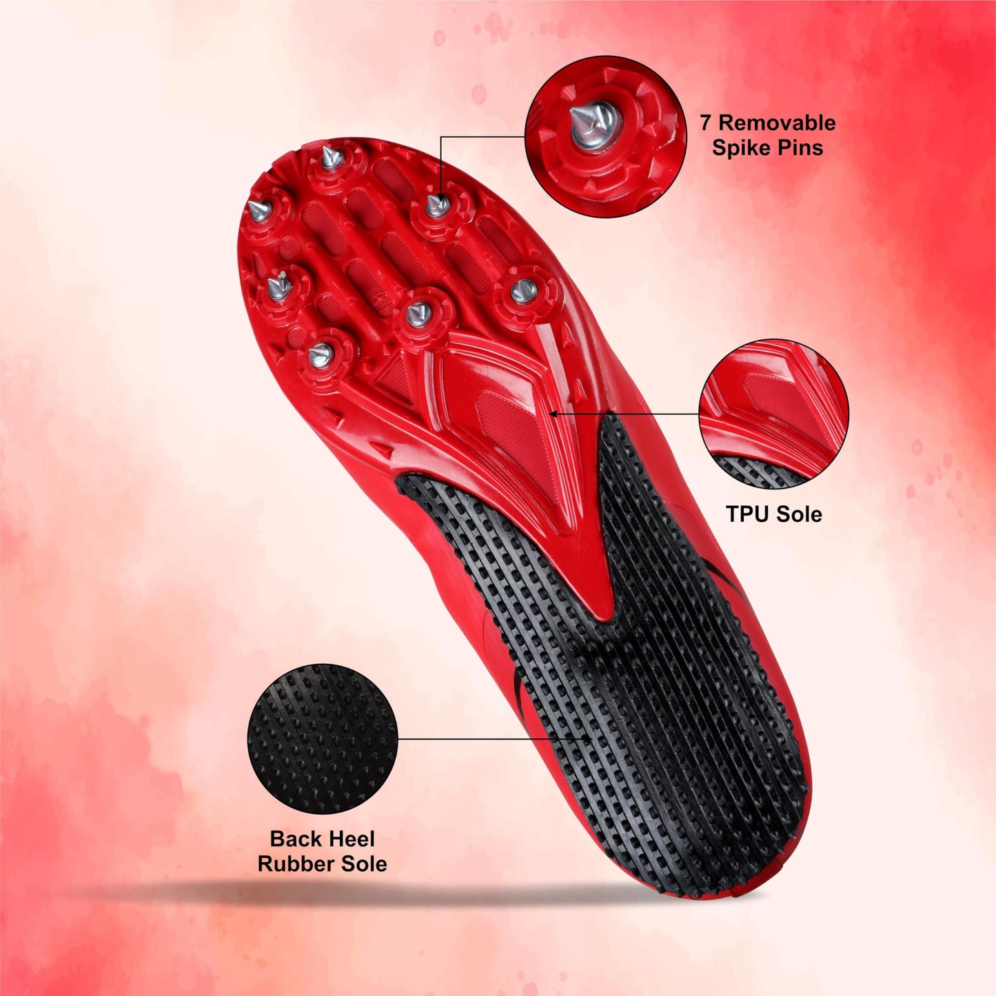 NIVIA Spirit 2.0 Track & Field Shoes | Lightweight Running Shoes with TPU Fusion Upper & Rapid Soleplate Technology