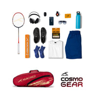 Hundred Cosmogear Badminton Kit-Bag – Double-Zipper Polyester Kit Bag with Front Zipper Pocket & Padded Backpack Strap