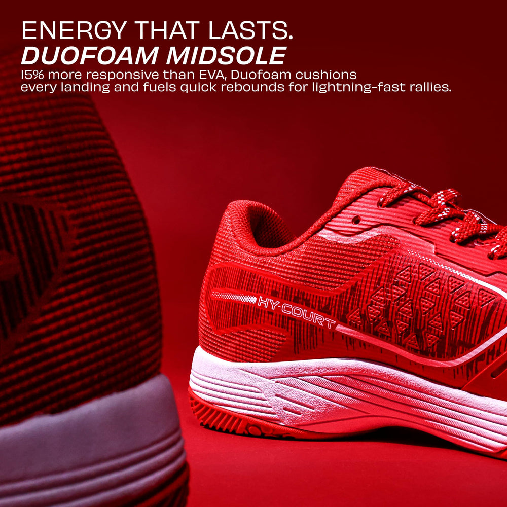 NIVIA Hy Court 3.0 Badminton Shoes – Mesh/TPU Upper, Duofoam Cushion, Non-marking Herringbone Sole | Lightweight Comfort, Secure Fit, For Indoor Court Sports - Best Price online Prokicksports.com