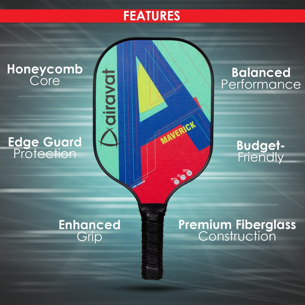 Airavat Maverick 7410 Pickleball Paddle | Lightweight, Durable & High-Performance Paddle for All Skill Levels - Best Price online Prokicksports.com