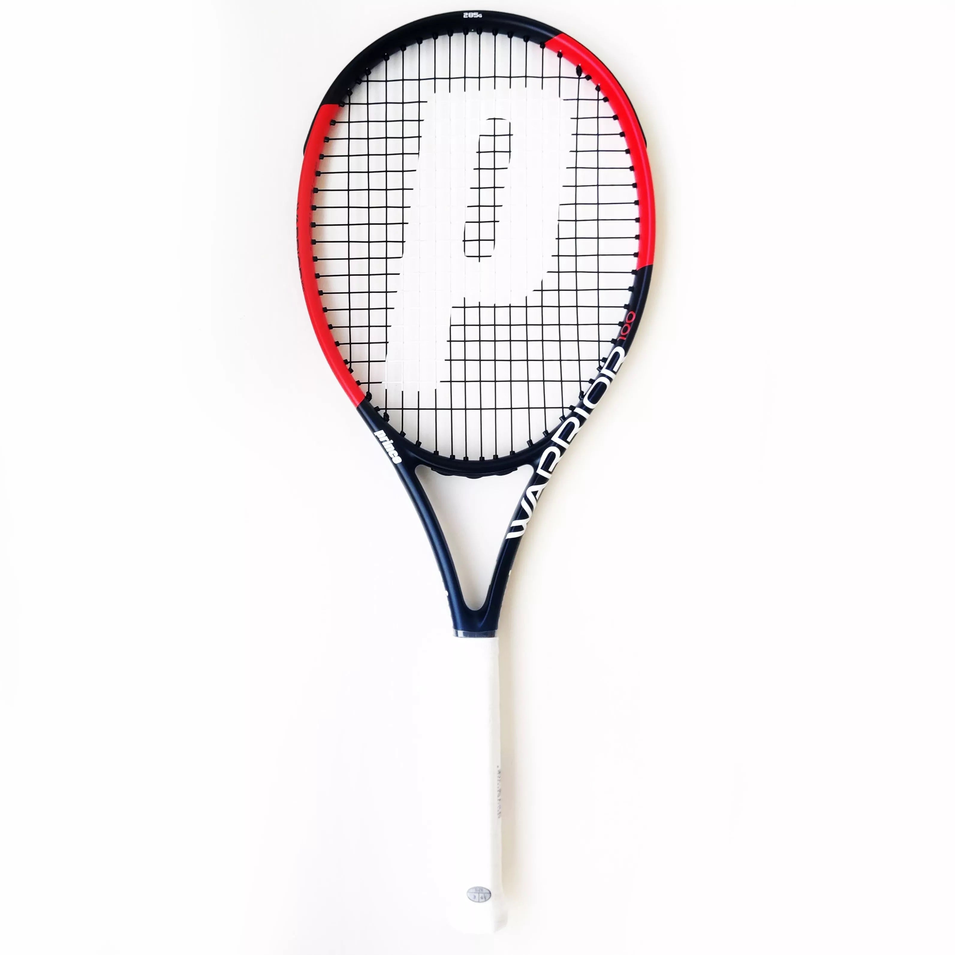 PRINCE Warrior 100 Strung Tennis Racquet – 285 Grams, L3 Grip (4-3/8), 100 sq. in. Head Size | Control-Oriented Frame with Spin & Power | Black/Red | Intermediate to Advanced Players - Best Price online Prokicksports.com