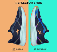 Vector X Reflector Jogging Shoes | Lightweight Sports Shoes for Men | Breathable Mesh Sneakers for Running, Walking, Gym & Training – Navy/Orange - Best Price online Prokicksports.com
