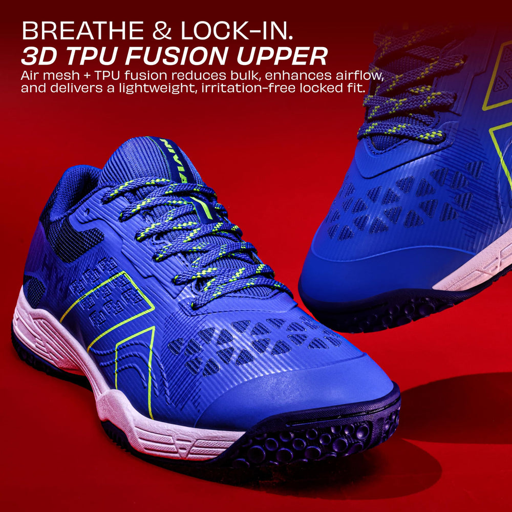 NIVIA Hy Court 3.0 Badminton Shoes – Mesh/TPU Upper, Duofoam Cushion, Non-marking Herringbone Sole | Lightweight Comfort, Secure Fit, For Indoor Court Sports - Best Price online Prokicksports.com