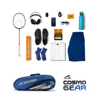Hundred Cosmogear Badminton Kit-Bag – Double-Zipper Polyester Kit Bag with Front Zipper Pocket & Padded Backpack Strap
