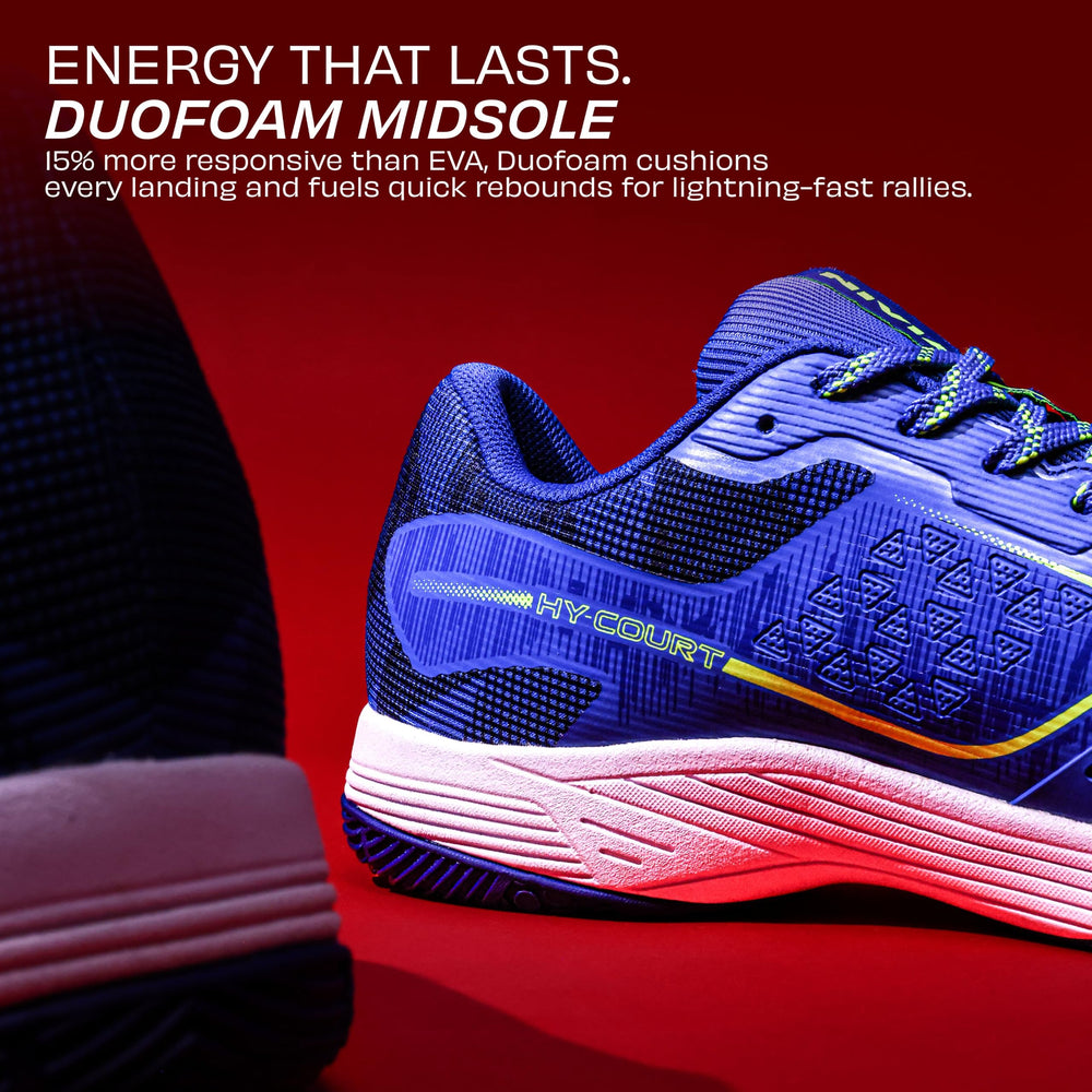 NIVIA Hy Court 3.0 Badminton Shoes – Mesh/TPU Upper, Duofoam Cushion, Non-marking Herringbone Sole | Lightweight Comfort, Secure Fit, For Indoor Court Sports - Best Price online Prokicksports.com