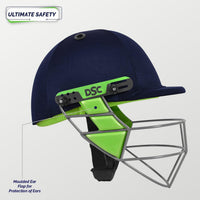 DSC Vizor Cricket Helmet – High-Impact Polypropylene Helmet with Adjustable Face Guard &  Breathable Mesh Padding