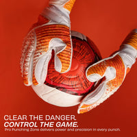 NIVIA Finger Saviour Football Goalkeeper Gloves (Orange/White)