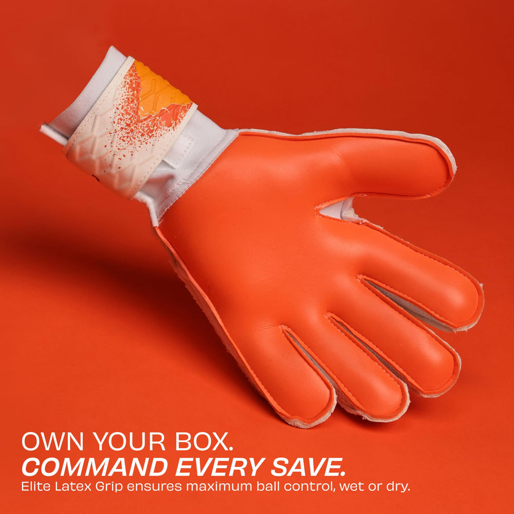 NIVIA Finger Saviour Football Goalkeeper Gloves (Orange/White)