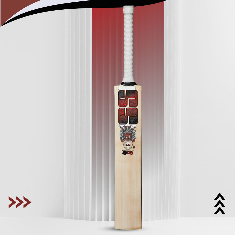 SS Devils English Willow Cricket Bat – SH (Short Handle) | Grade English Willow | Red Edition | Power Profile for All-Round Play