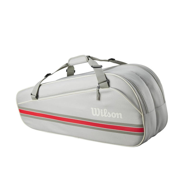 Wilson Team 2025 Tennis Bag 6 Pack – WR8039903001, Oats, Up to 6 Rackets with Dual Compartments & Accessory Pocket