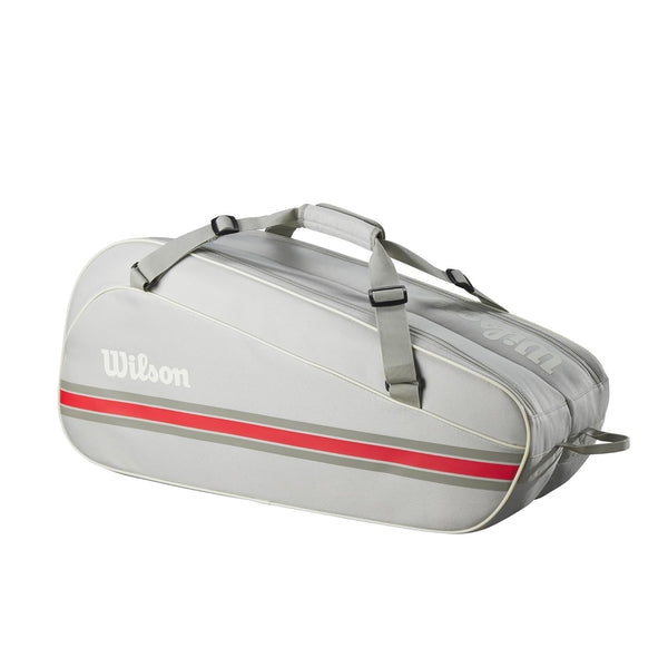 Wilson Team 2025 Tennis Bag 6 Pack – WR8039903001, Oats, Up to 6 Rackets with Dual Compartments & Accessory Pocket