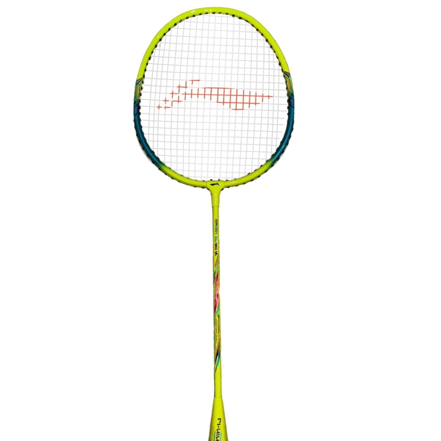 Li-Ning Smash XP 80 IV AYPU169-1 Strung Badminton Racquet with Full Cover (Pack of 2 Rackets), G5 Grip, Lightweight Lime/Green for Beginners - Best Price online Prokicksports.com