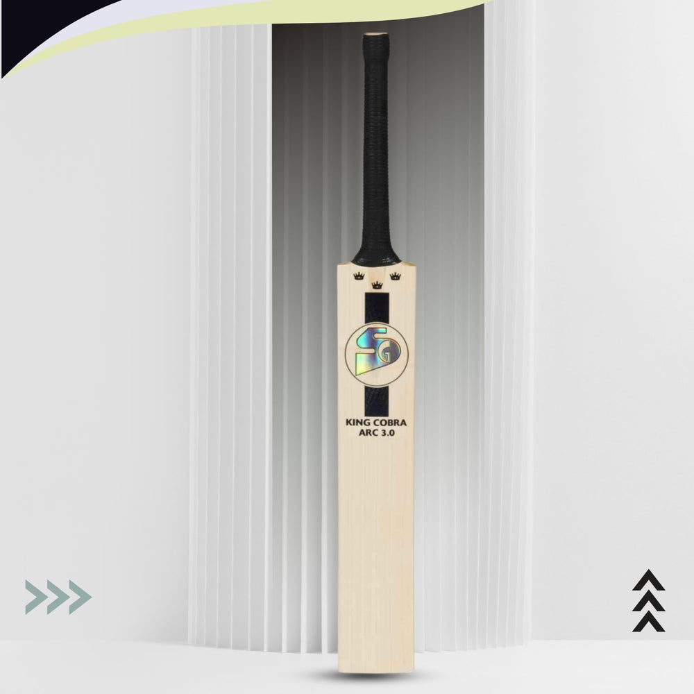 SG King Cobra Arc 3.0 English Willow Cricket Bat – SH | Thick Edges, Extended Sweet Spot & Premium Sarawak Cane Handle | Ideal for Advanced Players