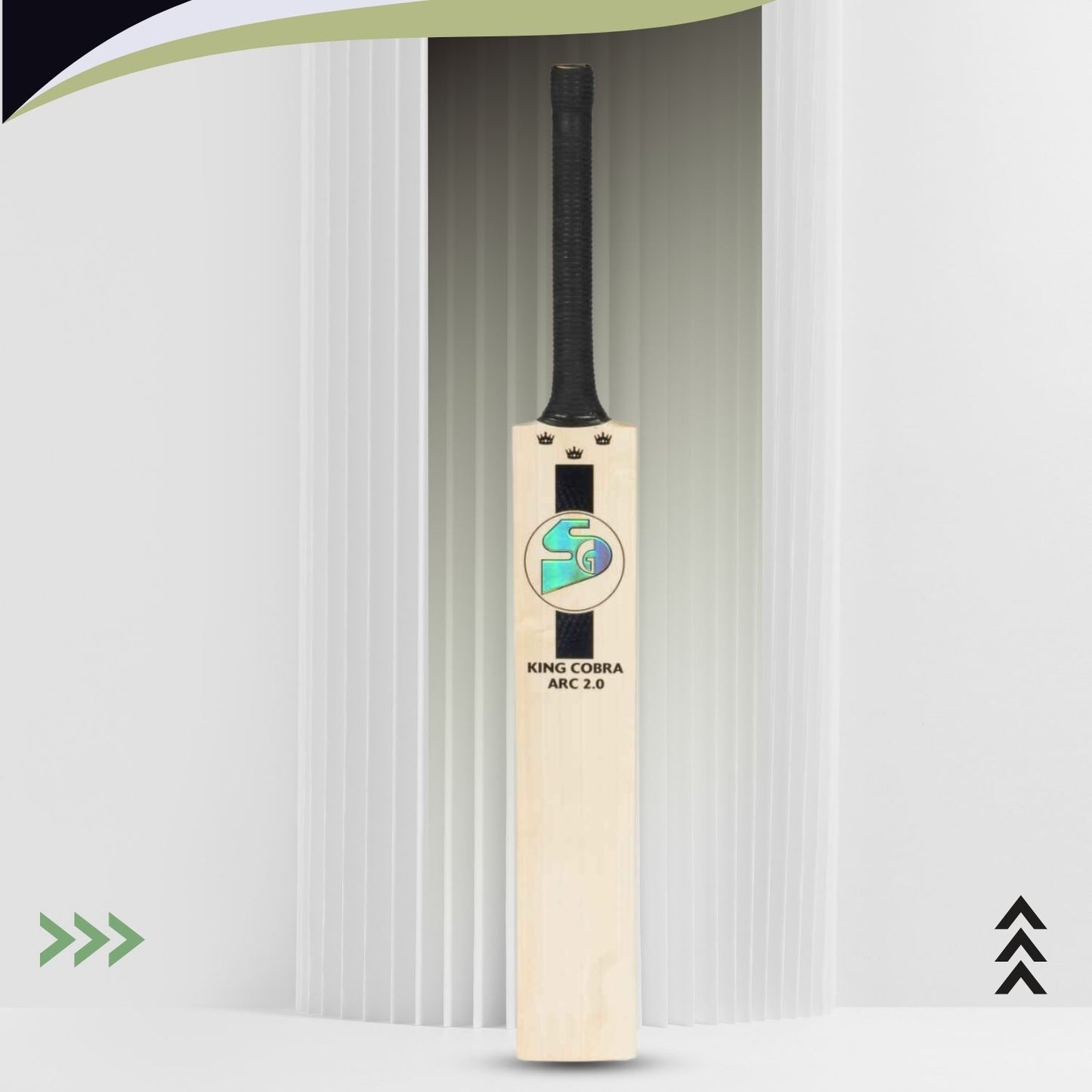 SG King Cobra Arc 2.0 English Willow Cricket Bat – SH, Factory Selected Grade 3 Willow, Thick Edges & Extended Sweet Spot | Professional-Level Cricket Bat for Adults - Best Price online Prokicksports.com