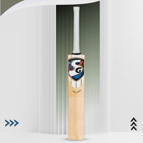 SG Jemi Smash English Willow Cricket Bat – S. Adult, Grade 4 Willow, Lightweight Cricket Bat for Beginners & Intermediate Players, Ideal for Leather Ball Play