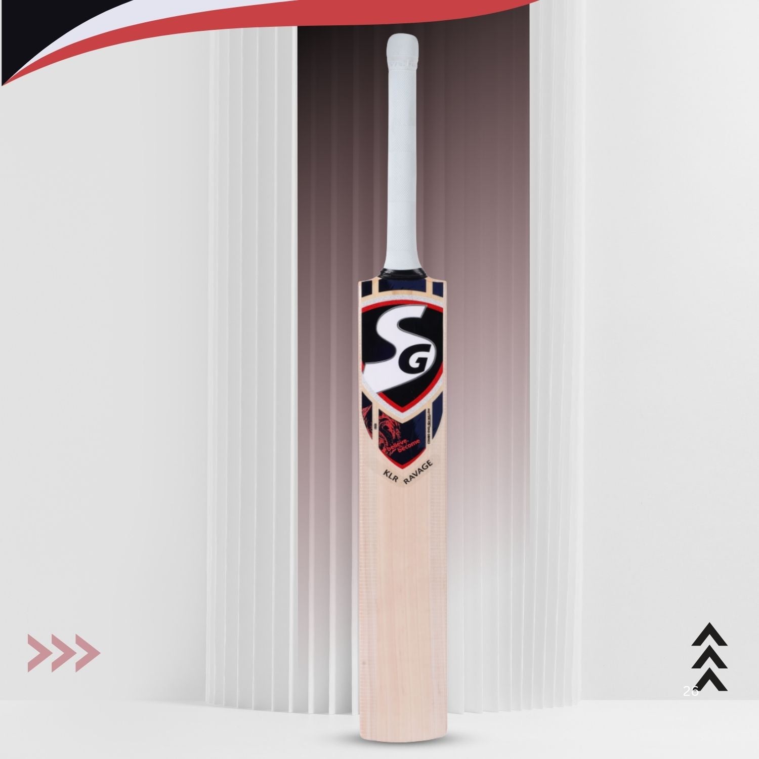 SG KLR Ravage Hybrid-Tec English Willow Cricket Bat | Grade 2 Willow | Power Bow | Pro-Tack Grip | Tournament Ready - Best Price online Prokicksports.com
