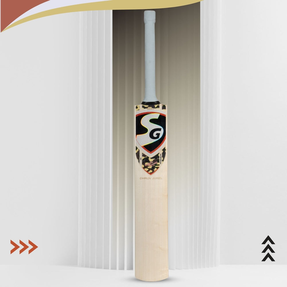 SG Dhruv Jurel English Willow Cricket Bat – SH, Grade 3 Willow, Thick Edges & Mid-Profile | Ideal for Professional & League-Level Cricket Matches
