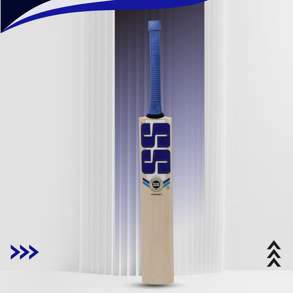 SS Magnet Kashmir Willow Cricket Bat – Grade 4, Balanced Full Blade, Thick Edges & Cover Included (Short Handle)