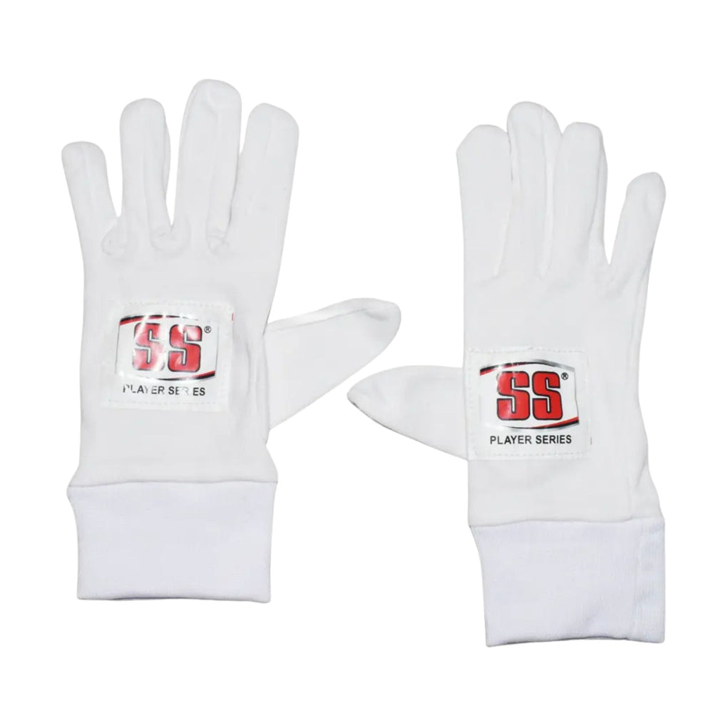 SS Player Series Batting Inner Gloves (White) - Adult | Moisture-Wicking Fabric | Enhanced Bat Grip | Comfort Fit | Cricket Training Accessories