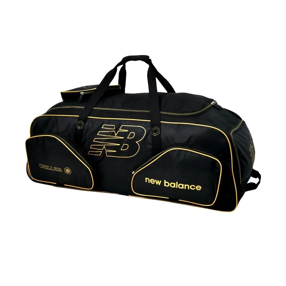 New Balance Sports 8i Cricket Kit Wheelie Bag – Black | Spacious & Durable Gear Bag with Smooth Wheels for Easy Transport