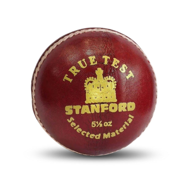 SF True Test Leather Cricket Ball – 1 Ball for Professional and Club Matches, Durable, Seam-stitched, Long-lasting Match Ball
