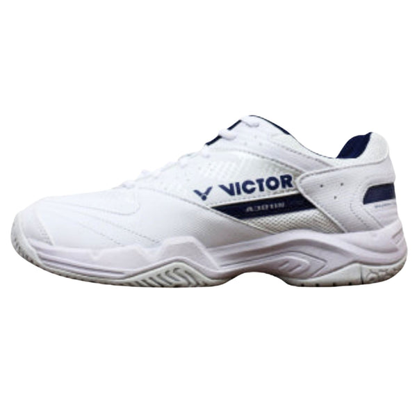 Victor A301-IN-AB Badminton Shoes White/True Blue | Lightweight Indoor Court Shoes with Enhanced Grip & Comfort | Training & Match Play