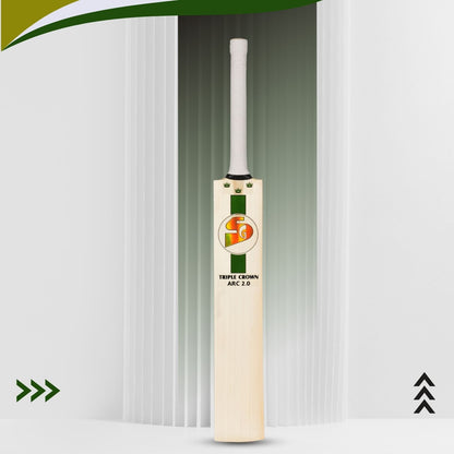 SG Triple Crown Arc 2.0 English Willow Cricket Bat – SH, Grade 2 Willow, Mid to Low Profile Blade for Powerful Stroke Play, Ideal for Leather Ball Cricket - Best Price online Prokicksports.com