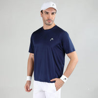 HEAD HCD Model Men's Round Neck T-Shirt – 100% Polyester | Moisture-Wicking, Lightweight Crew Neck, Athletic Fit - Best Price online Prokicksports.com