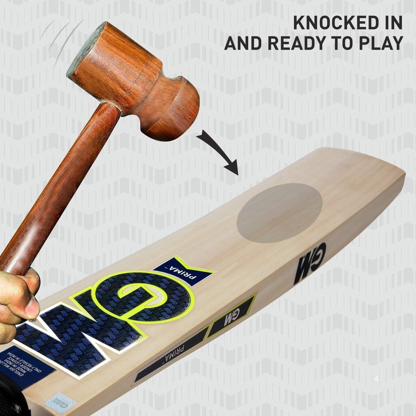 GM Prima 505 English Willow Cricket Bat – SH Mens | Grade 3 Willow, Full Profile, Massive Edges, Pronounced Bow, Lightweight | Factory Knocked-In, GM NOW! - Best Price online Prokicksports.com