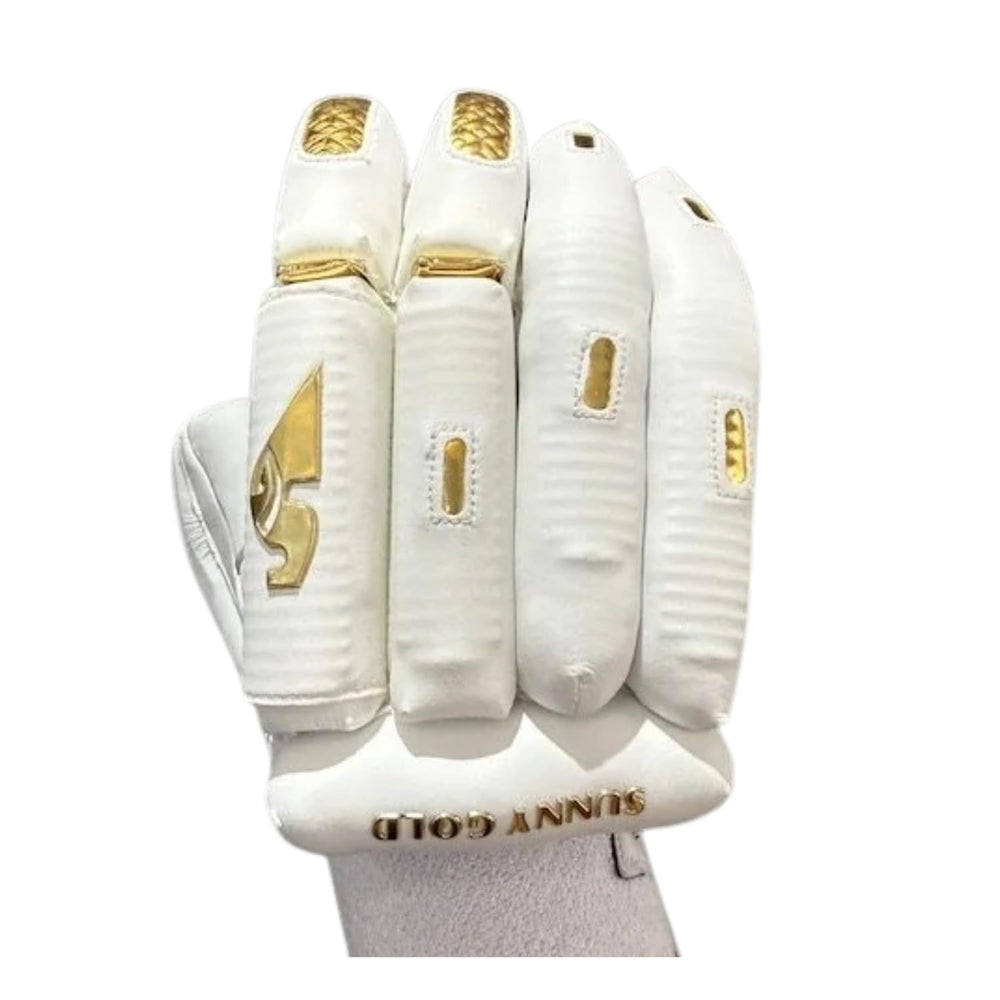 SG Sunny Gold Batting Gloves (Right Hand) | Premium PU Leather Palms | Reinforced Finger Protection | Breathable Mesh Back | Adult Sizes | Cricket & Baseball