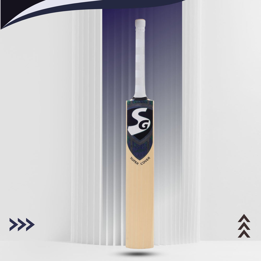 SG Super Cover Cricket Bat | Premium English Willow | Balanced Design | Thick Edges (40mm) | Lightweight (1000-1200g) | Professional Grade