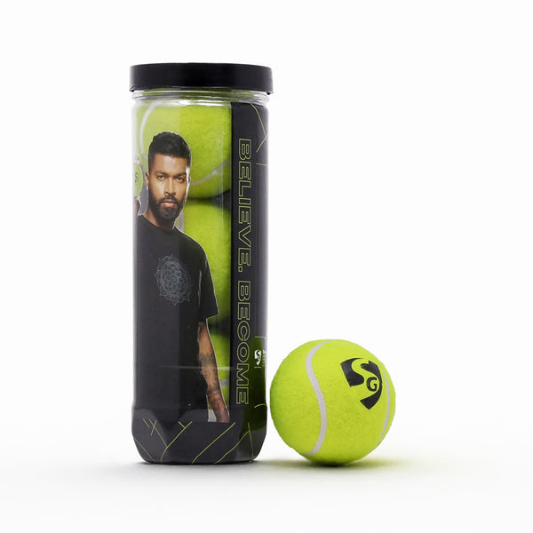SG Club Lite Cricket Tennis Ball Extreme Durability, Perfect Bounce, Pack of 3